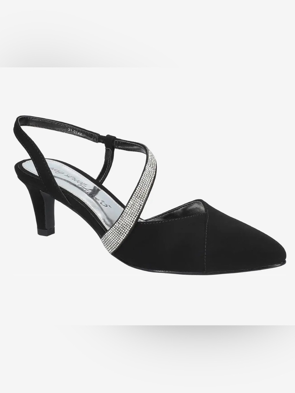 Easy Street "Alive 5" Emerald Asymmetrical Slingback Pumps